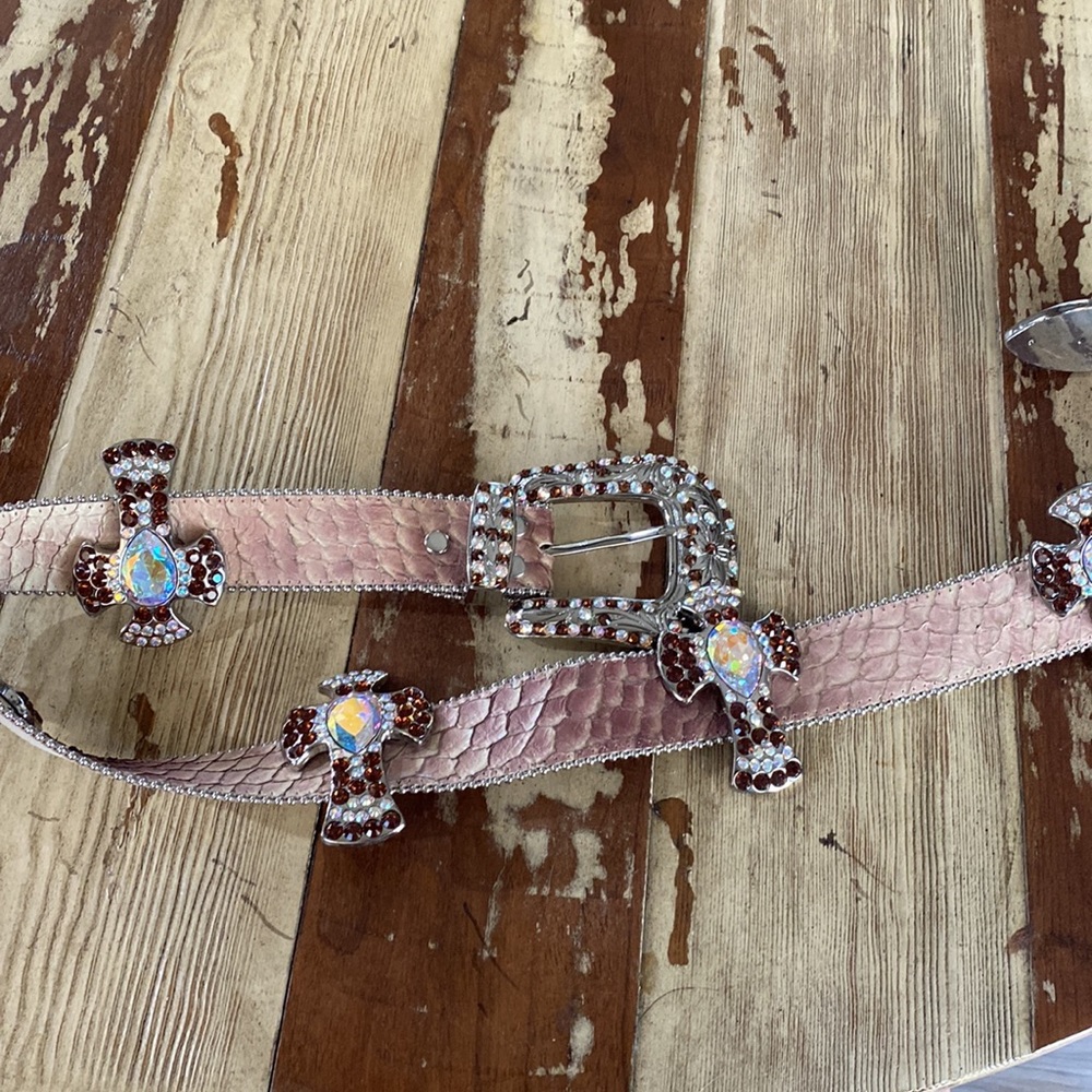B.B Simon jeweled cross belt - Picture 2 of 5